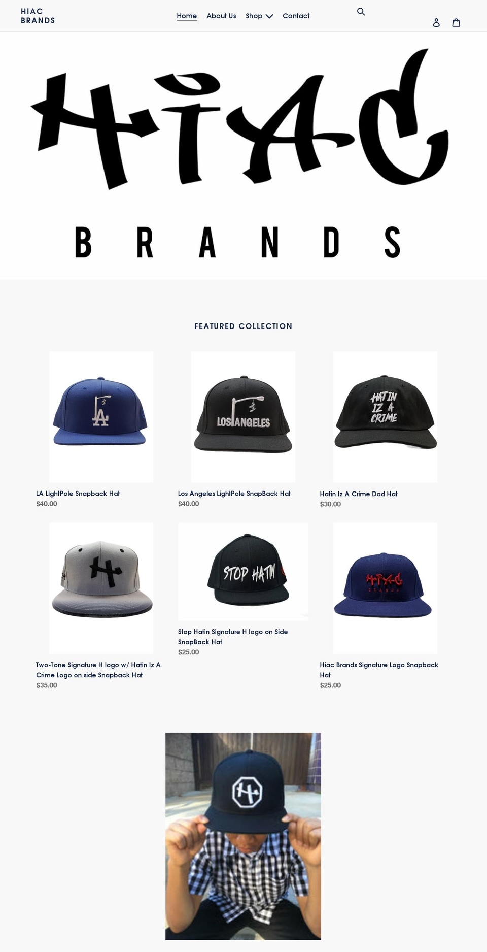 hiacbrands.com shopify website screenshot