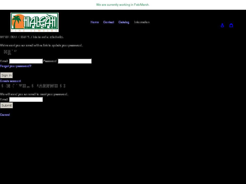 hialeahfinejewelry.com shopify website screenshot