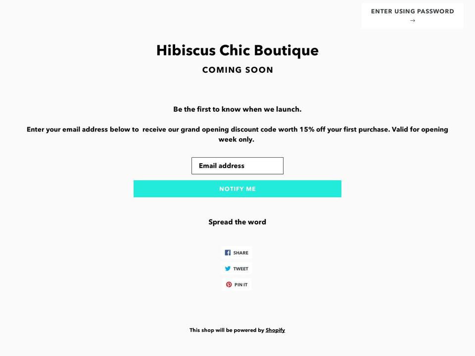 hibiscuschic.com — Shopify storefront screenshot