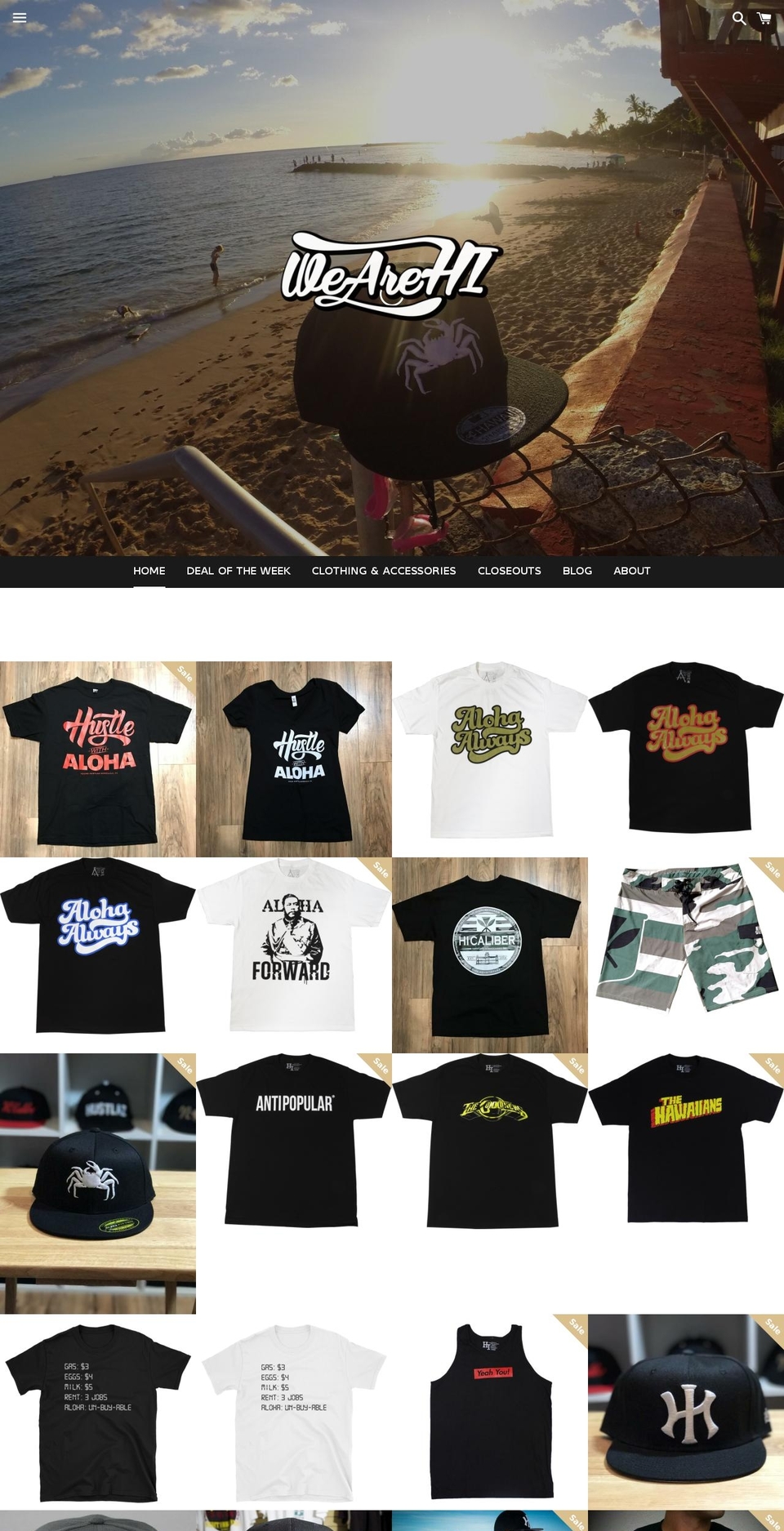 hibredclothing.com — Shopify storefront screenshot