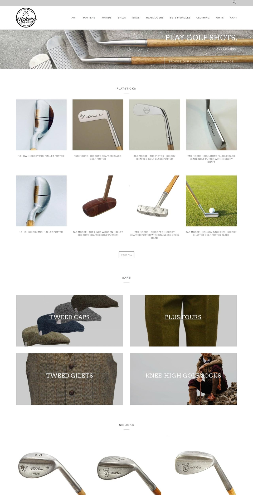 hickorygolfstore.com shopify website screenshot
