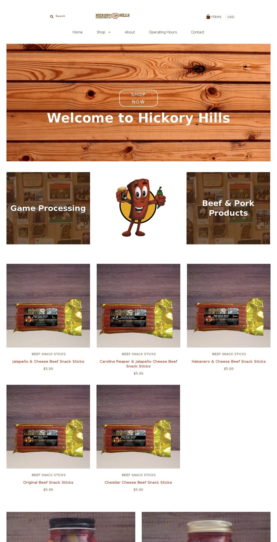 hickoryhillssp.com shopify website screenshot