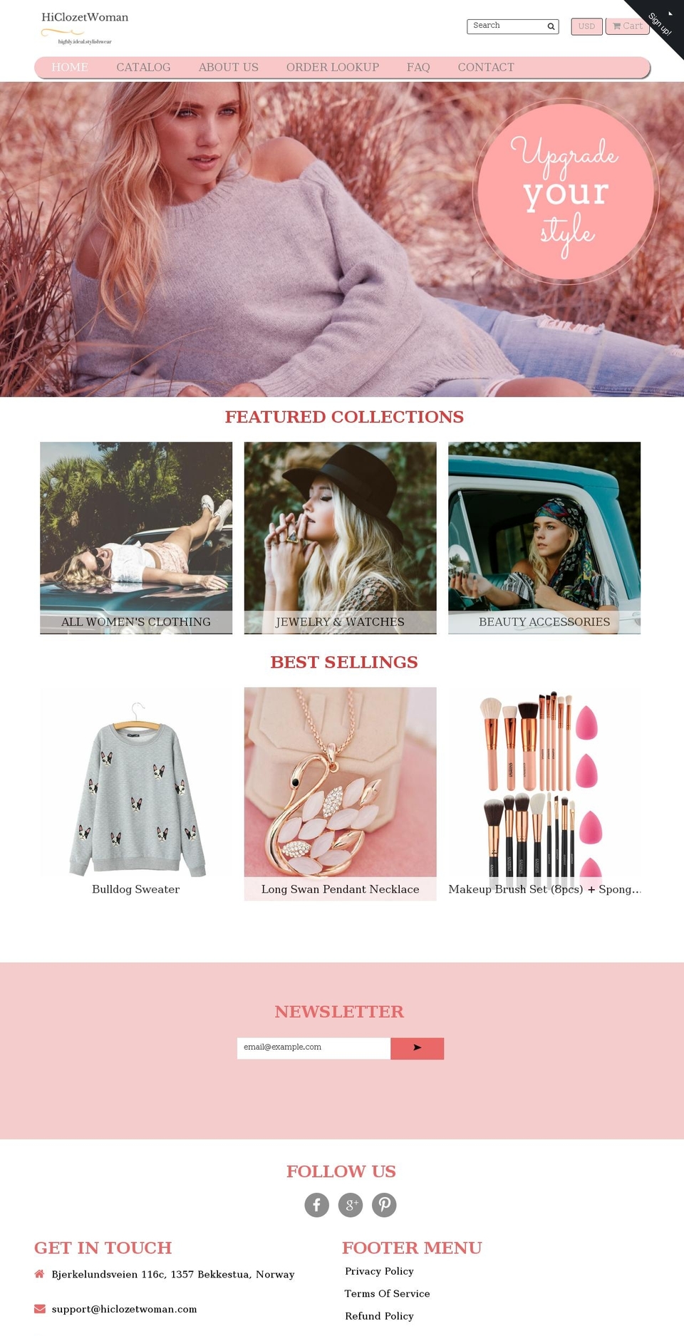 Lady Shopify theme site example hiclozetwoman.com