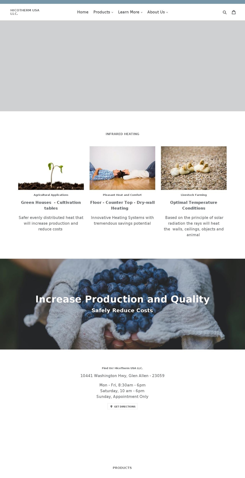 hicothermusa.com — Shopify storefront screenshot
