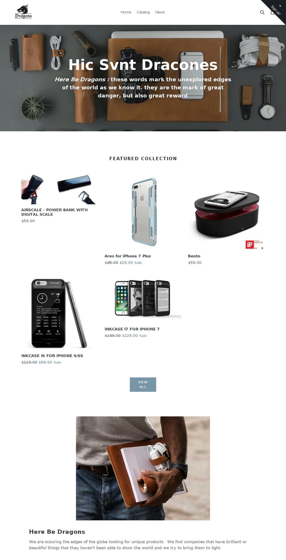 hicsvntdracones.com shopify website screenshot
