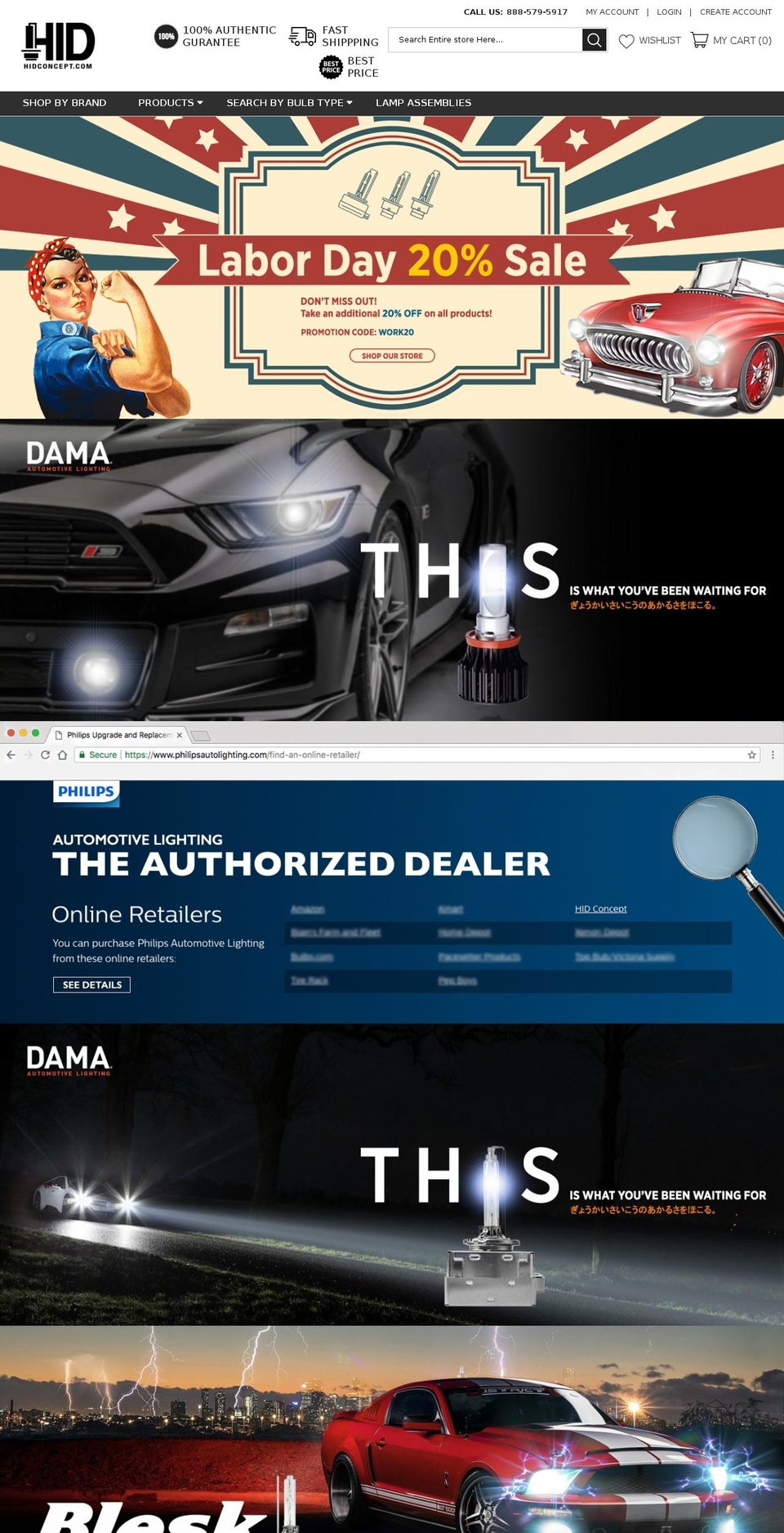 hidconcept.com shopify website screenshot