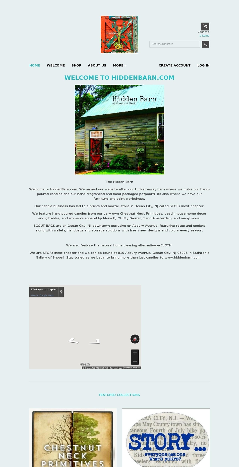 hiddenbarn.com — Shopify storefront screenshot