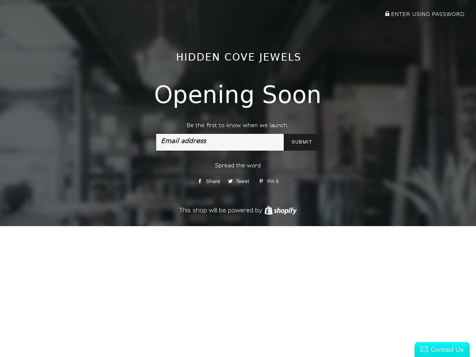 hiddencovejewels.com — Shopify storefront screenshot