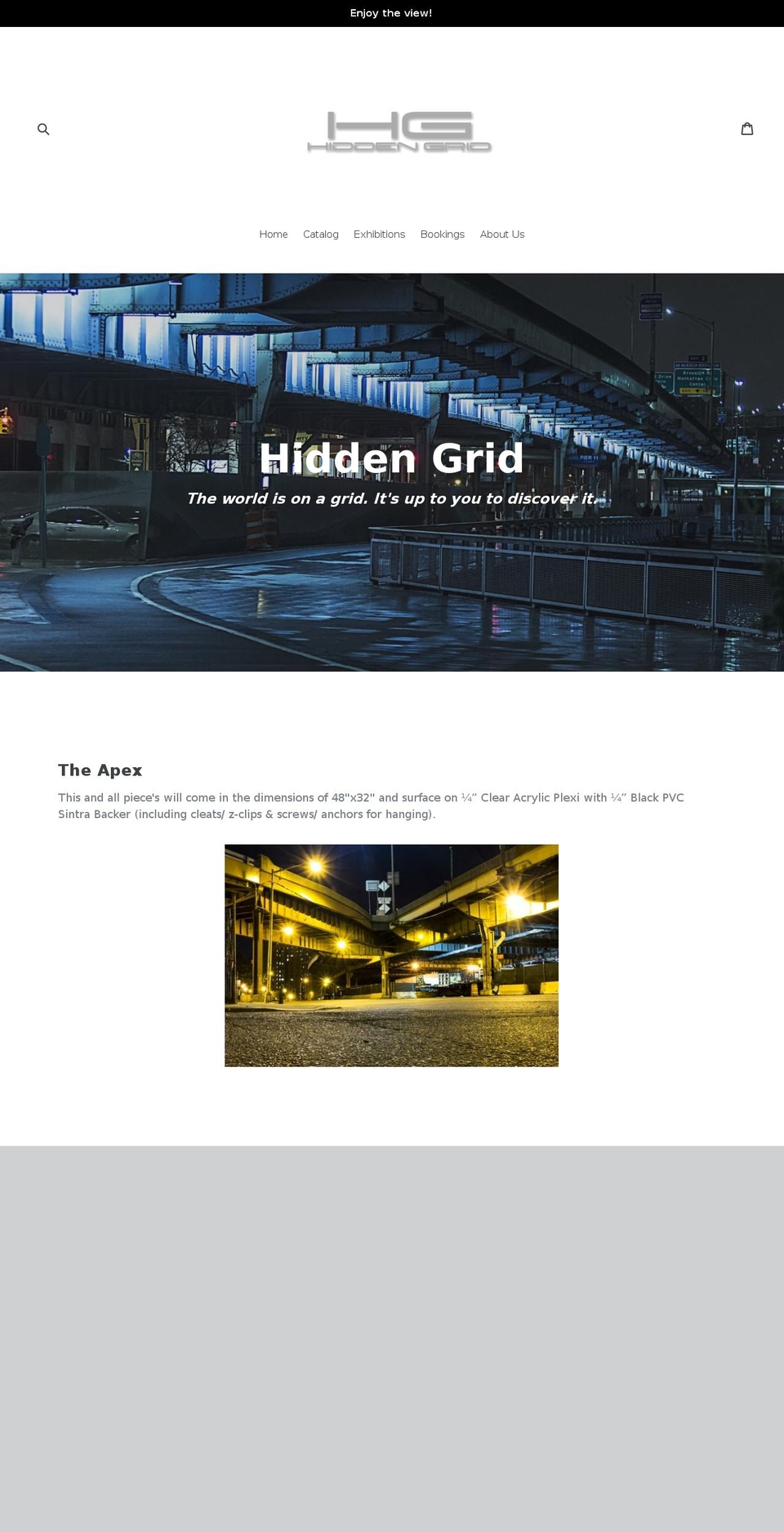hiddengrid.net shopify website screenshot