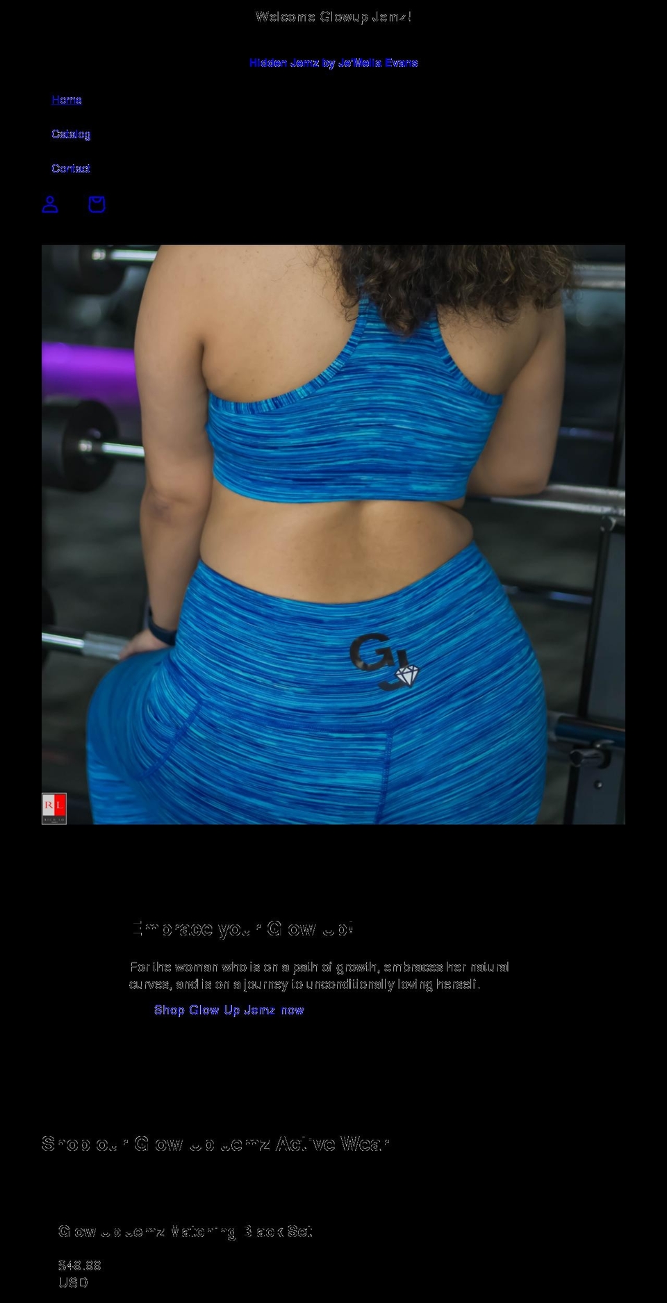 hiddenjemzbyje.com shopify website screenshot