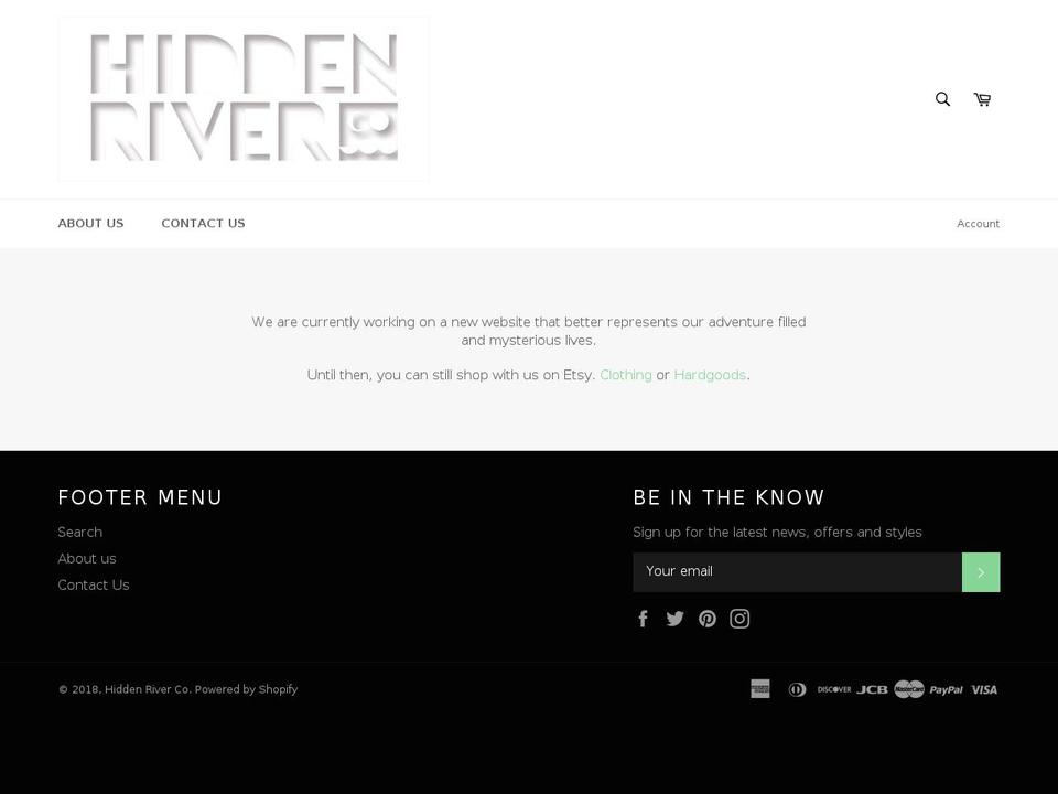 hiddenriver.co shopify website screenshot