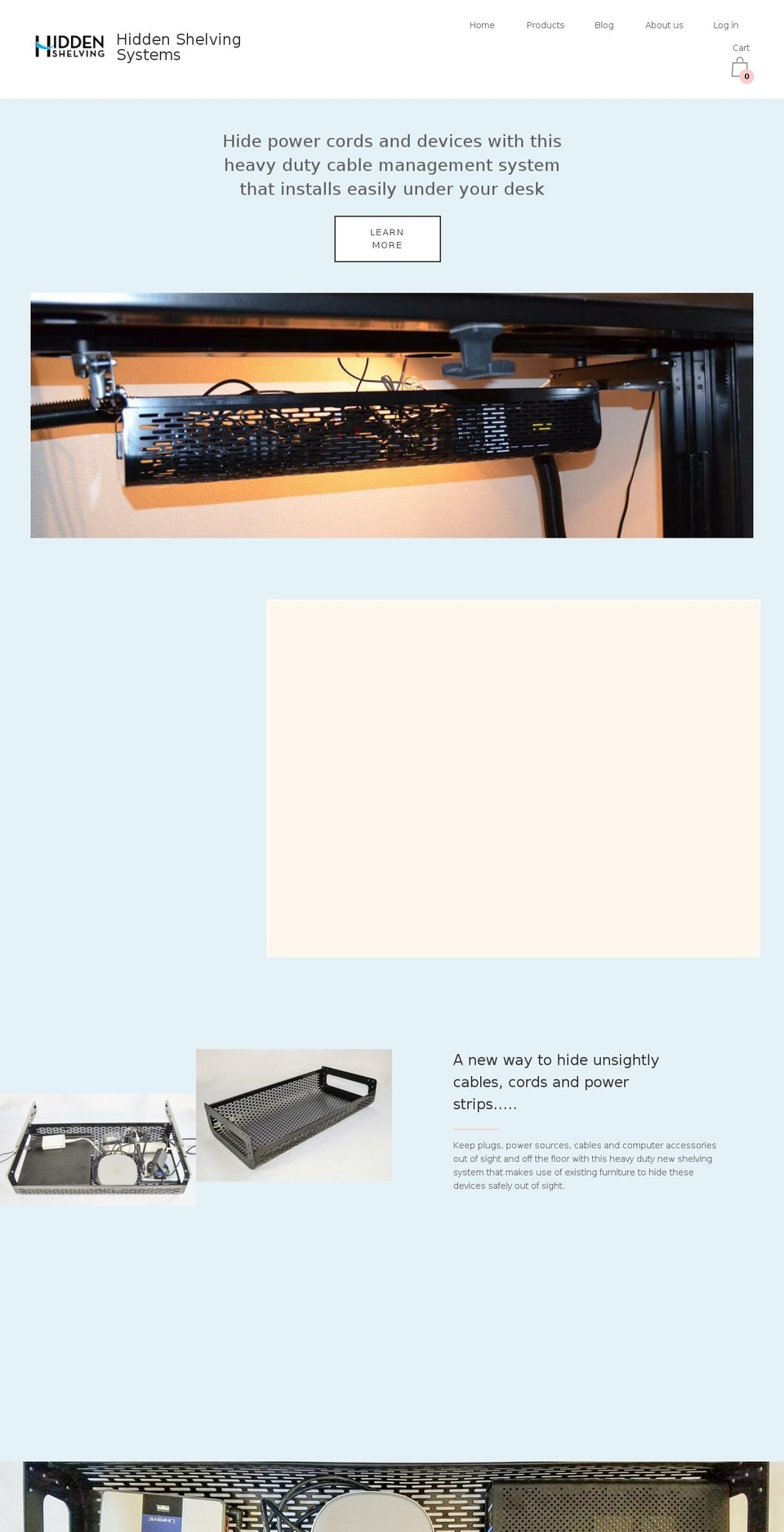 hiddenshelving.com — Shopify storefront screenshot