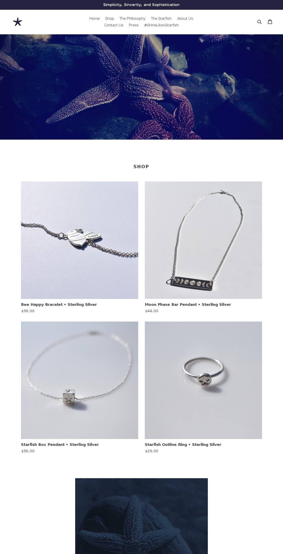 hiddenstarfish.com — Shopify storefront screenshot