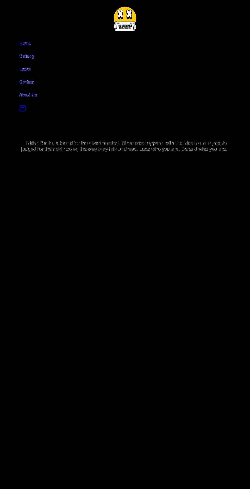 hiddenxsmile.com shopify website screenshot