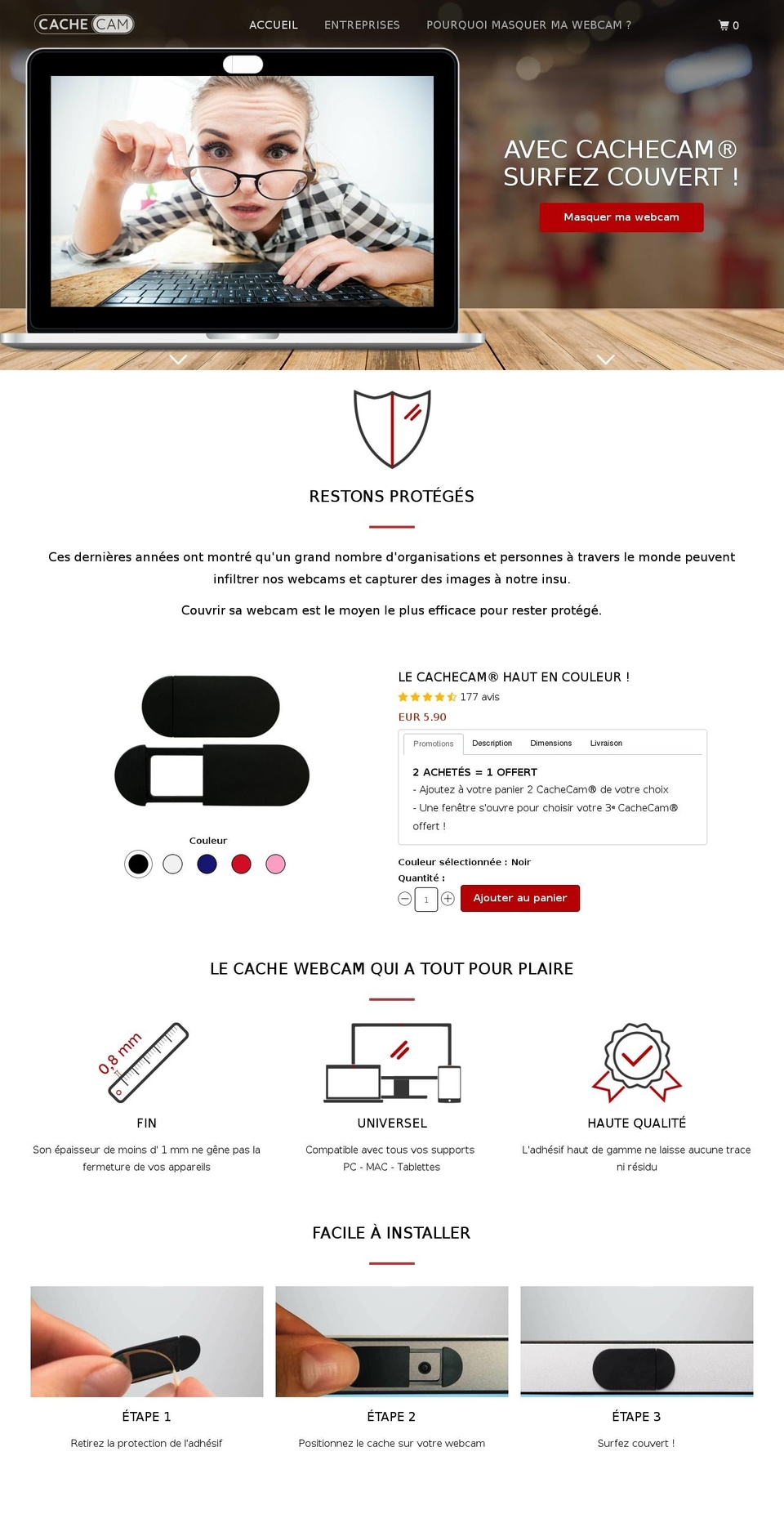 LIVE Parallax Theme Shopify theme site example hide-cam.com