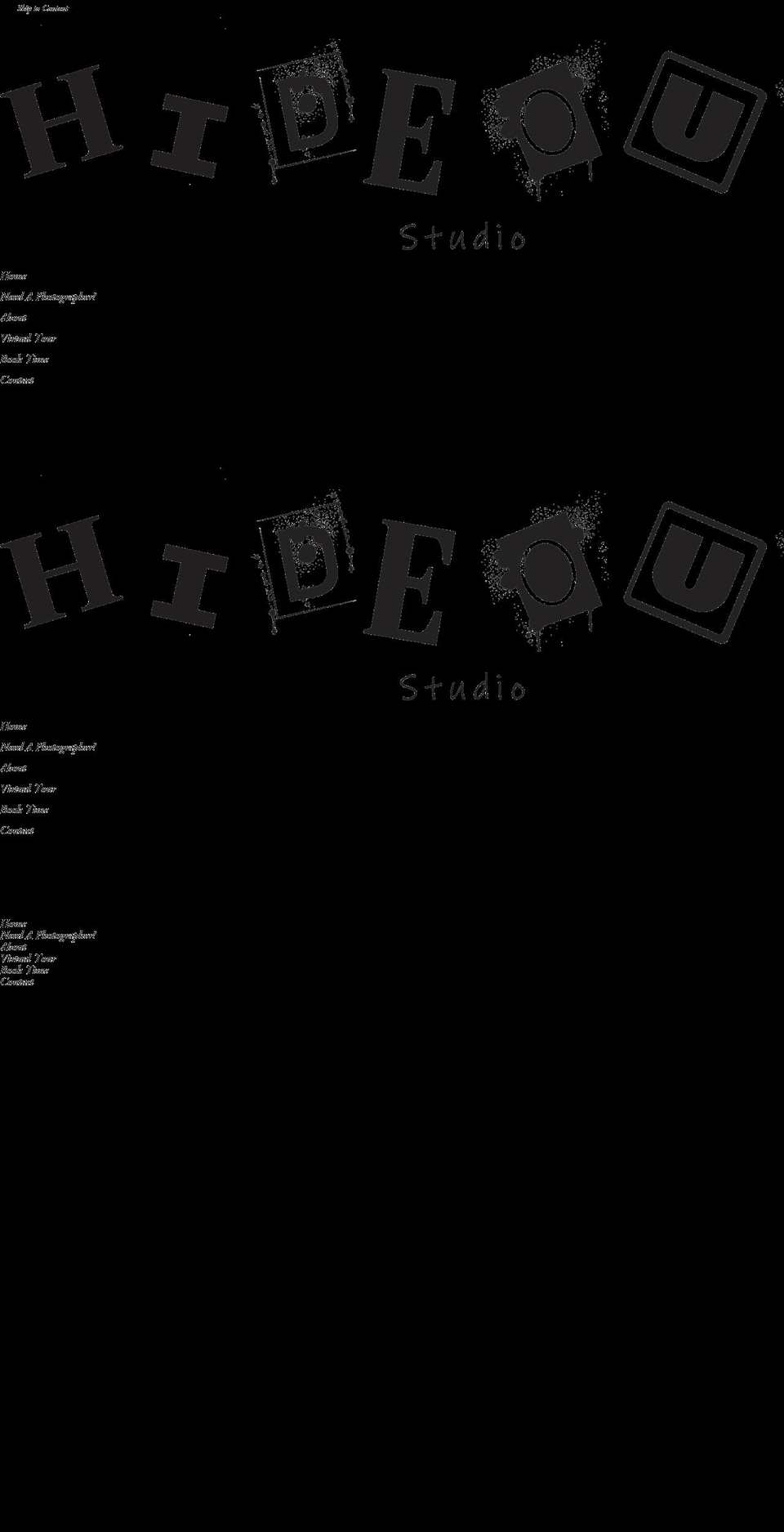 hideout.studio shopify website screenshot