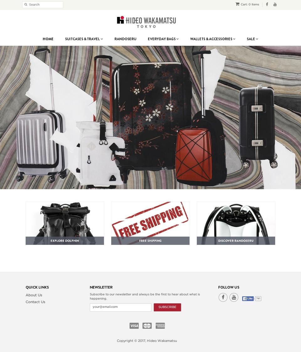 hideowakamatsu.com shopify website screenshot