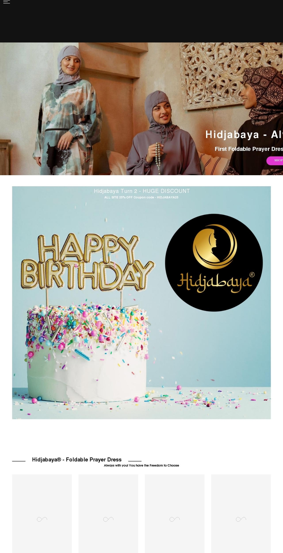 hidjabaya.com shopify website screenshot