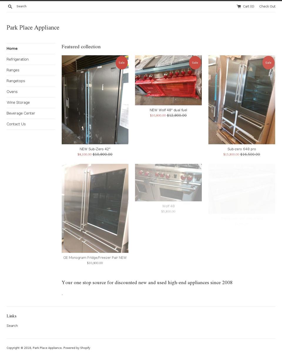 hiendappliances.com shopify website screenshot
