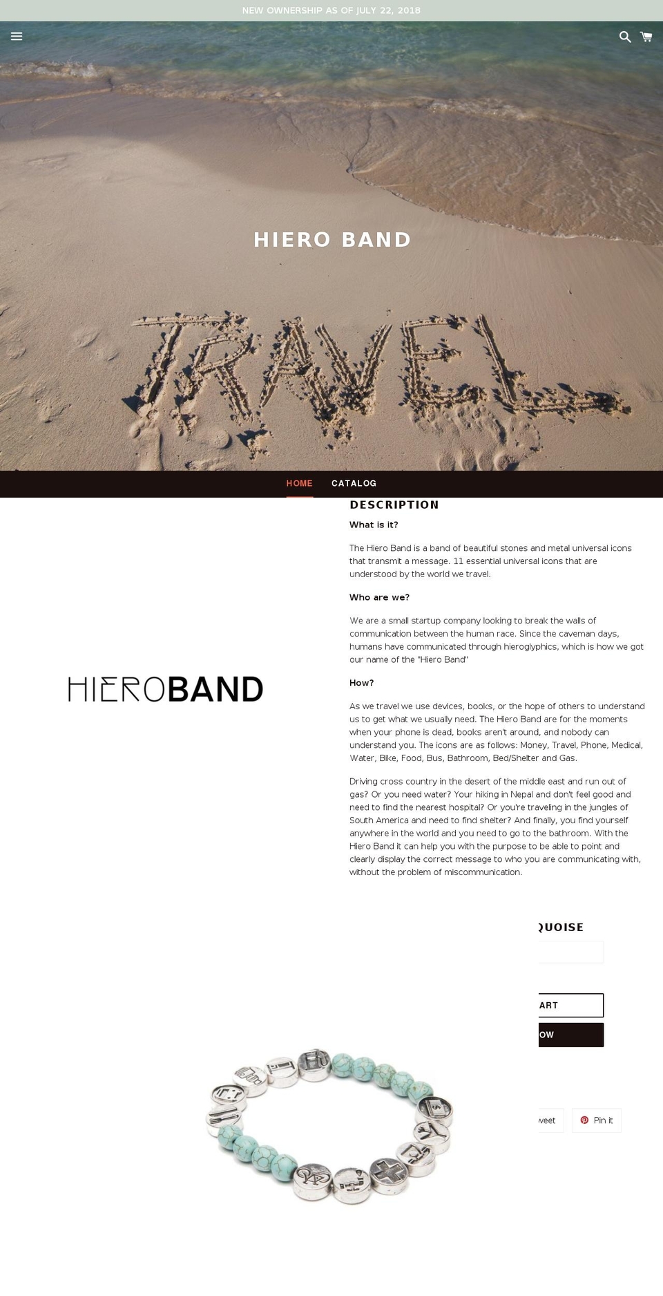 hieroband.com — Shopify storefront screenshot