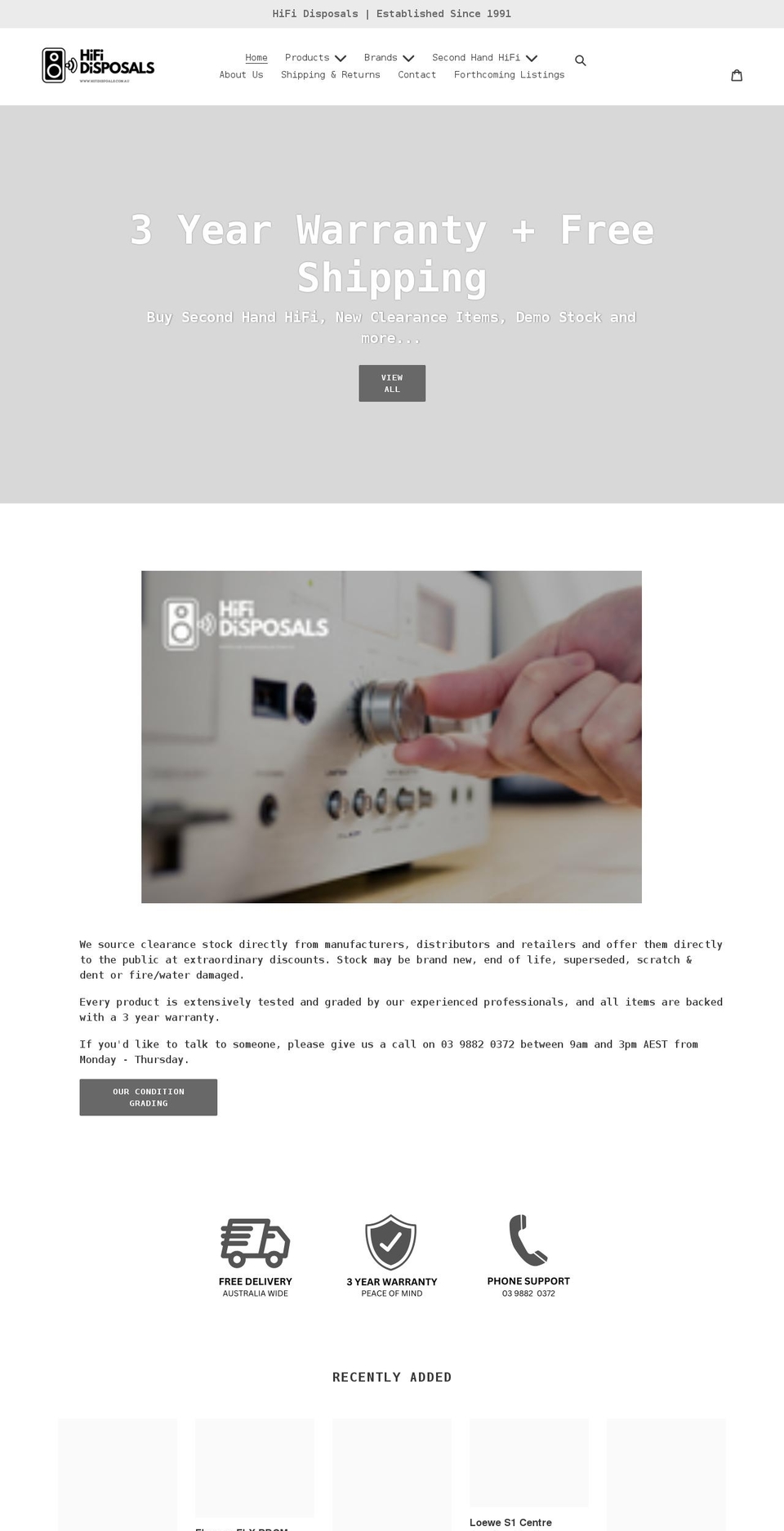 hifidisposals.com.au shopify website screenshot