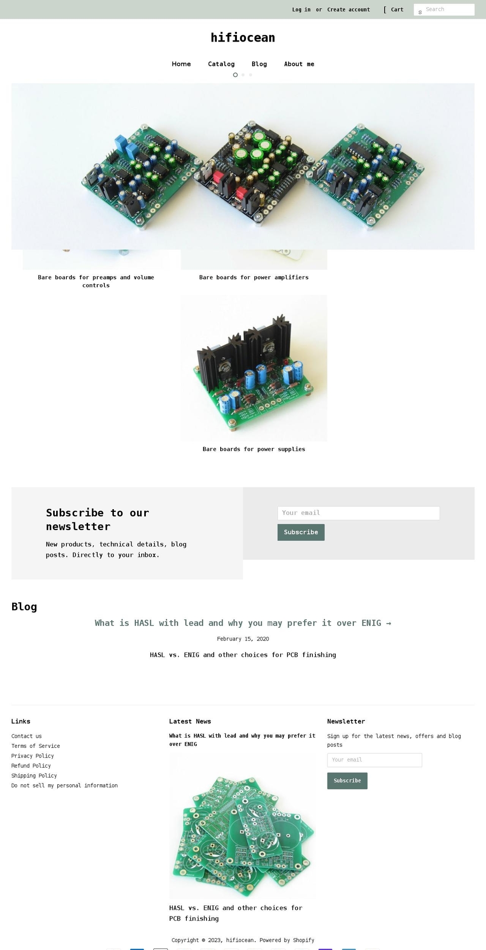 hifiocean.biz shopify website screenshot