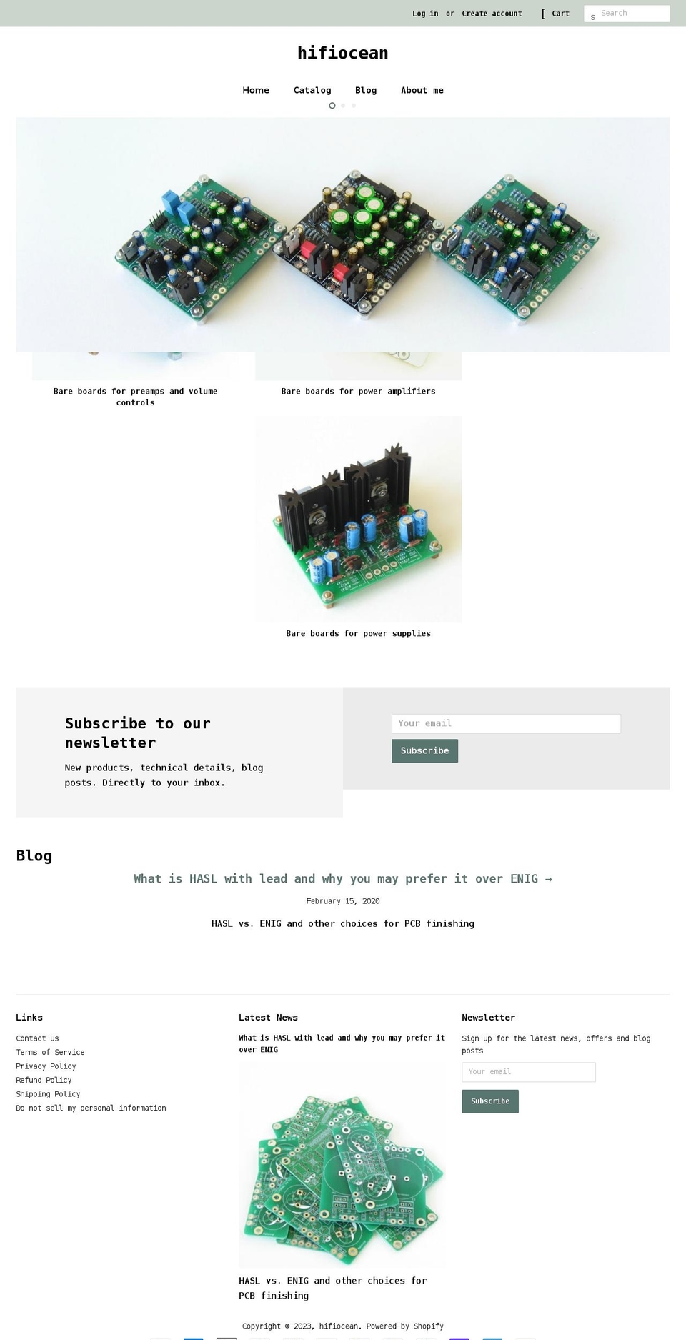 hifiocean.net shopify website screenshot