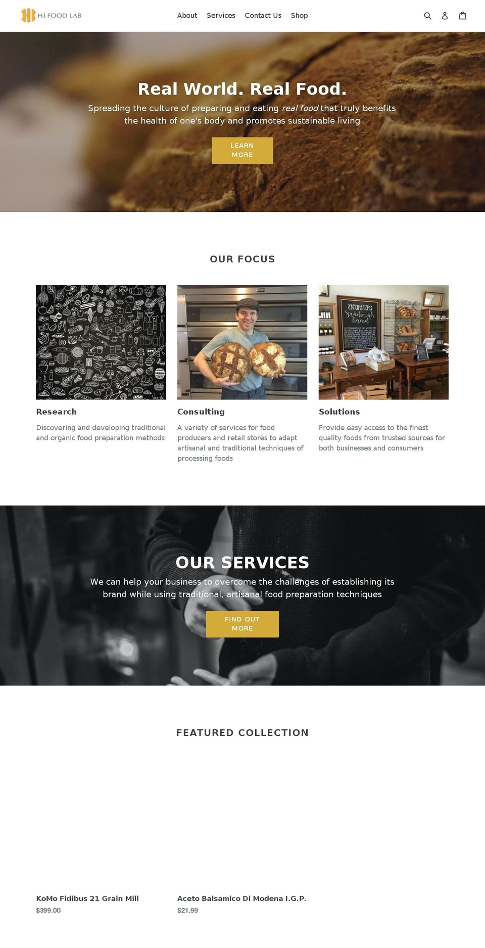 hifoodlab.com — Shopify storefront screenshot