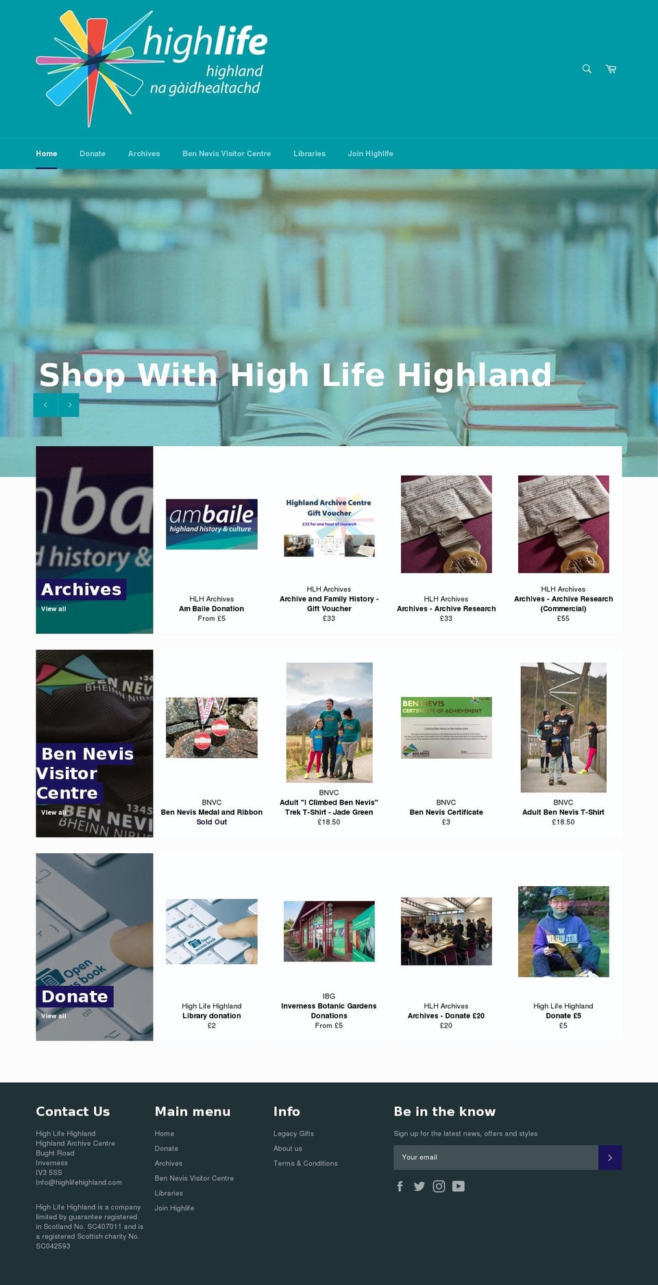 high-life-highland.myshopify.com shopify website screenshot