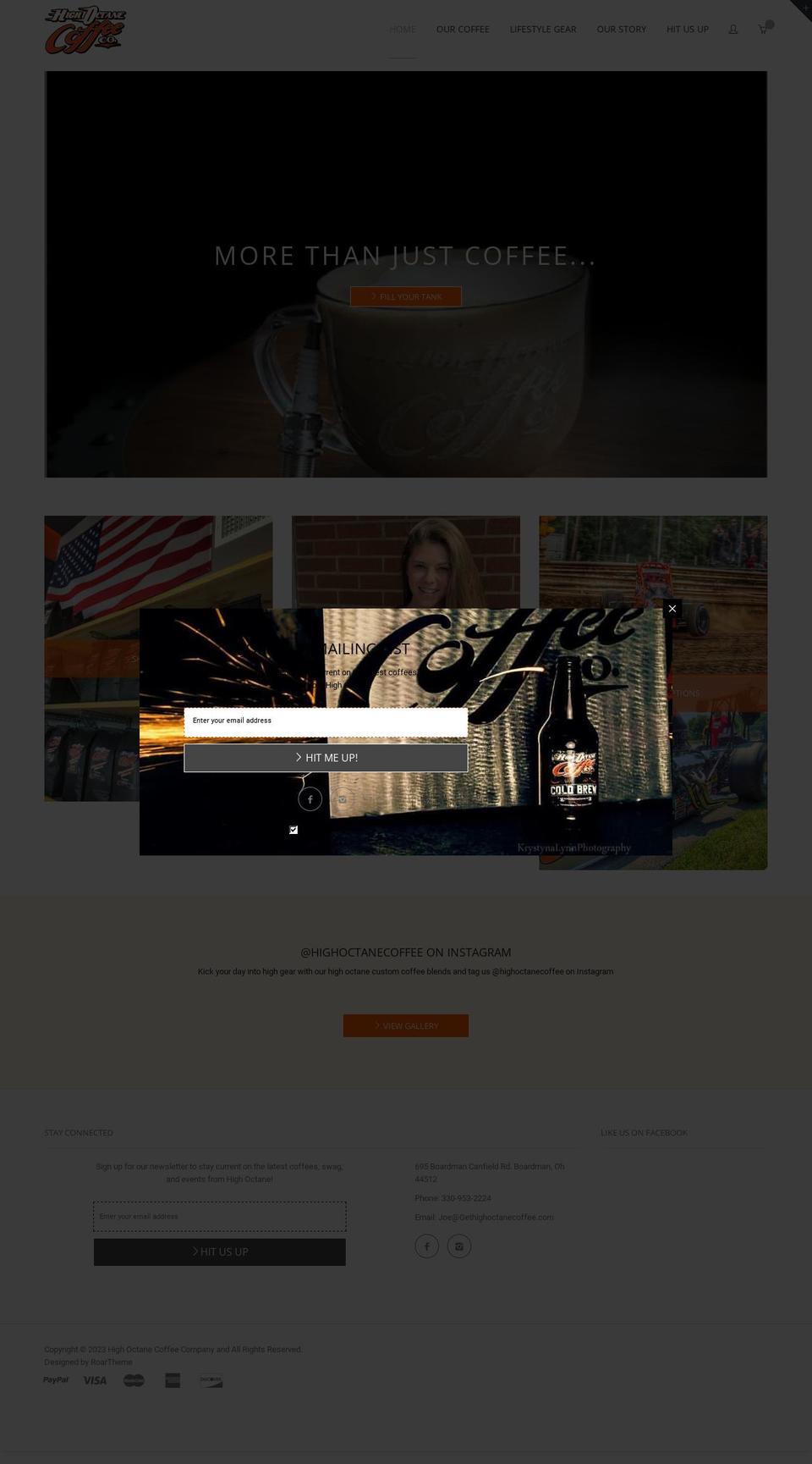 high-octane-coffee-company.myshopify.com shopify website screenshot