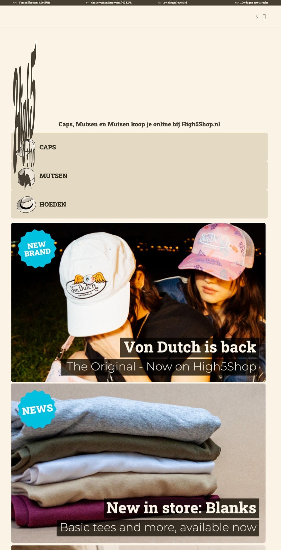 HighShop Theme v Shopify theme site example high5shop.nl