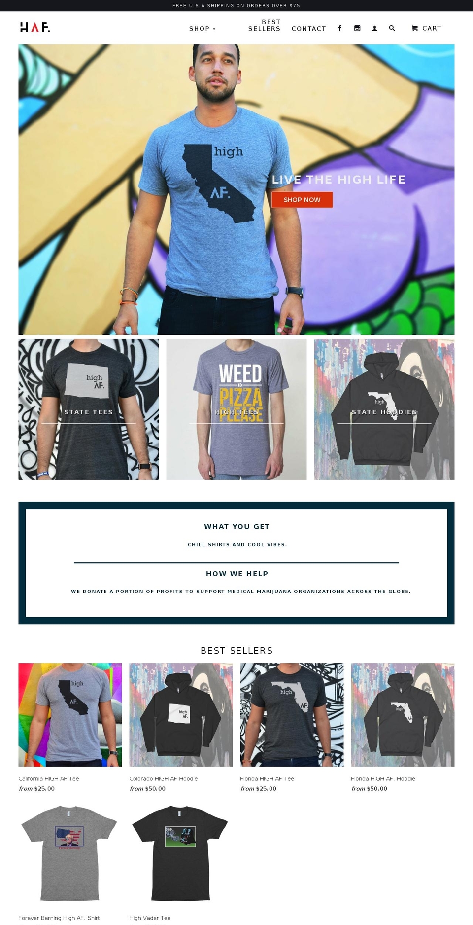 highaf.co shopify website screenshot