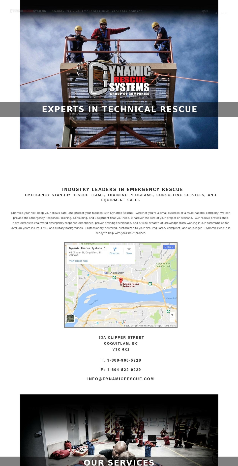 highanglerescue.ca shopify website screenshot