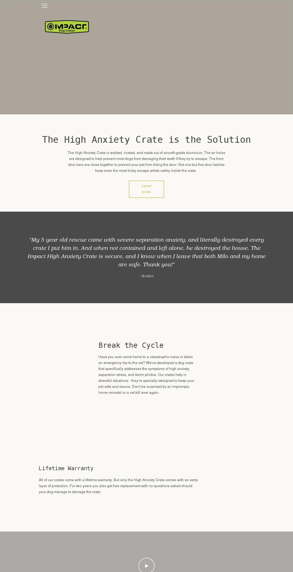 highanxietycrates.com shopify website screenshot