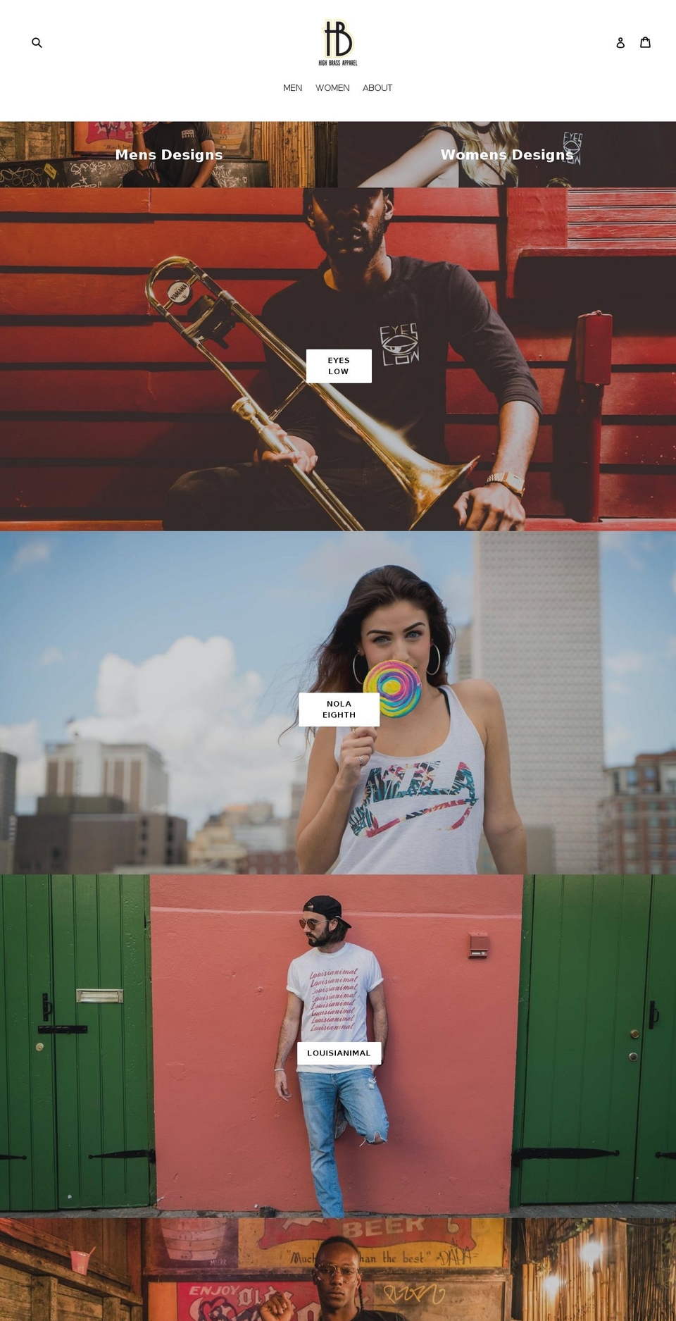 highbrassapparel.com shopify website screenshot