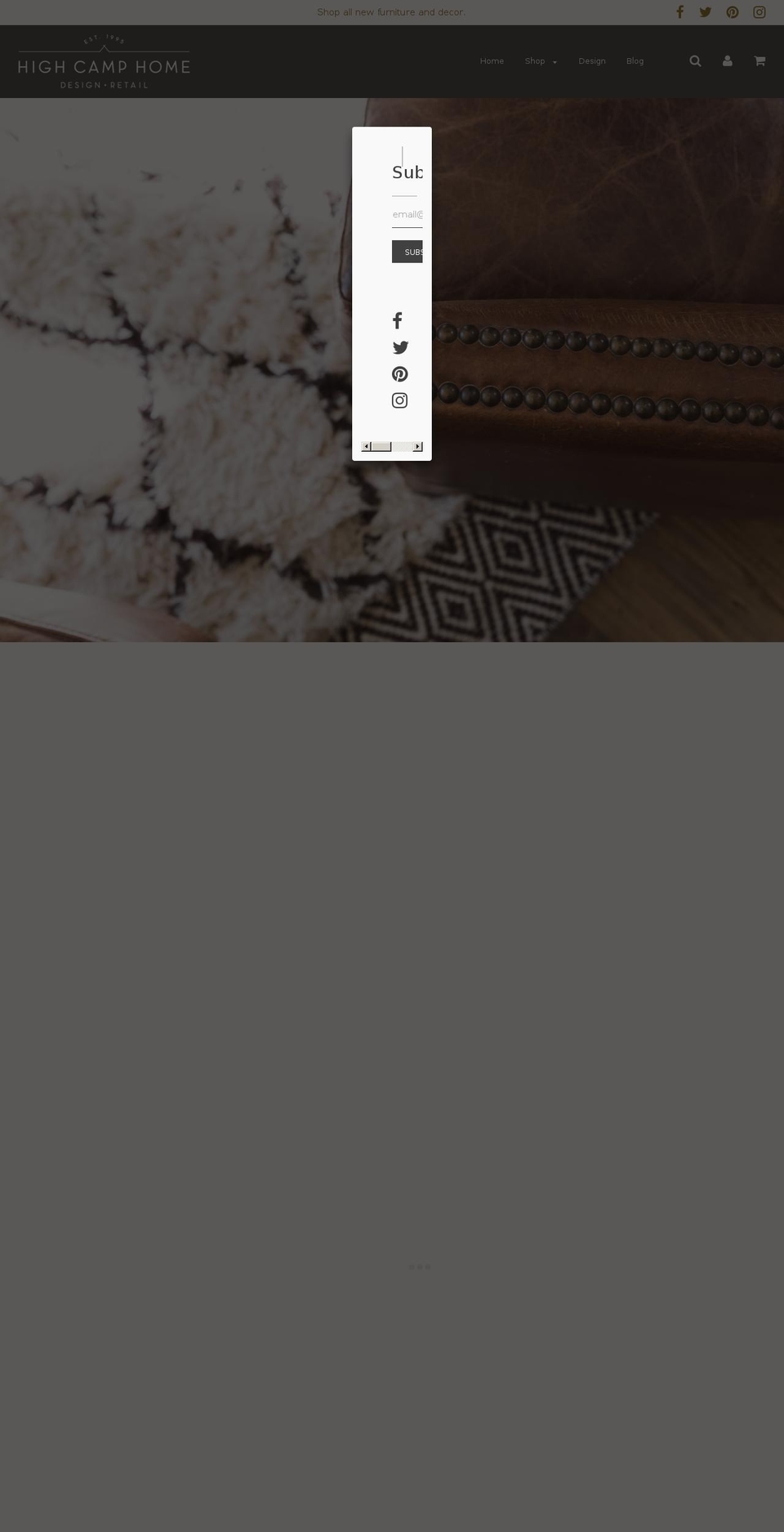 HCH Flow Dark Shopify theme site example highcamphome.com