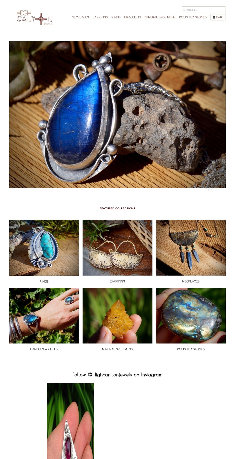 highcanyonjewels.com shopify website screenshot