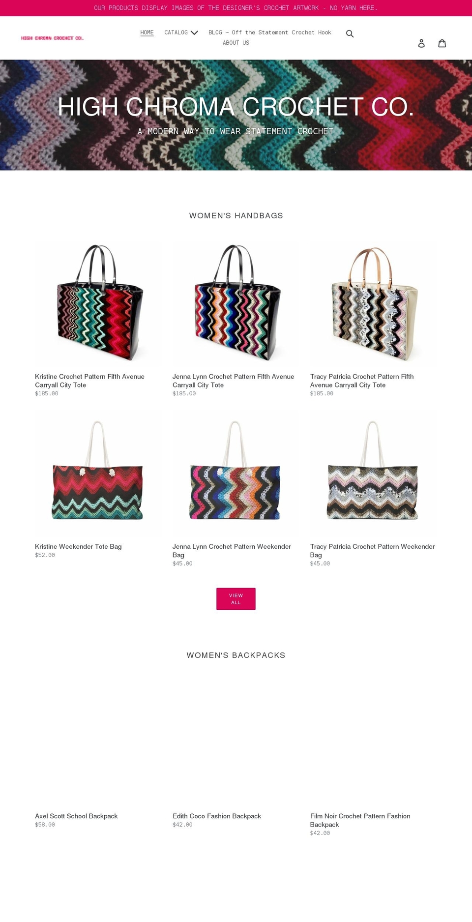 highchromacrochetco.com shopify website screenshot