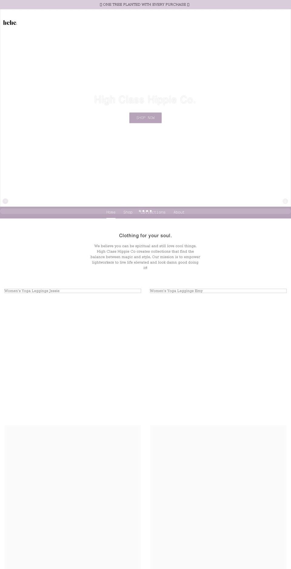 highclasshippieco.com — Shopify storefront screenshot