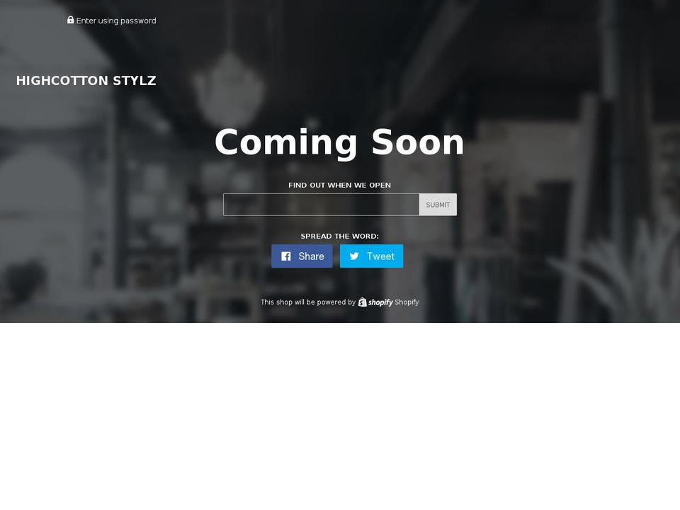 highcottonstylz.com shopify website screenshot