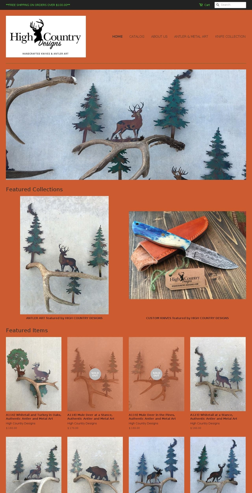highcountry-designs.com shopify website screenshot