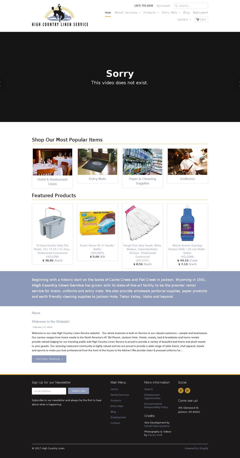 highcountrylinen.com shopify website screenshot