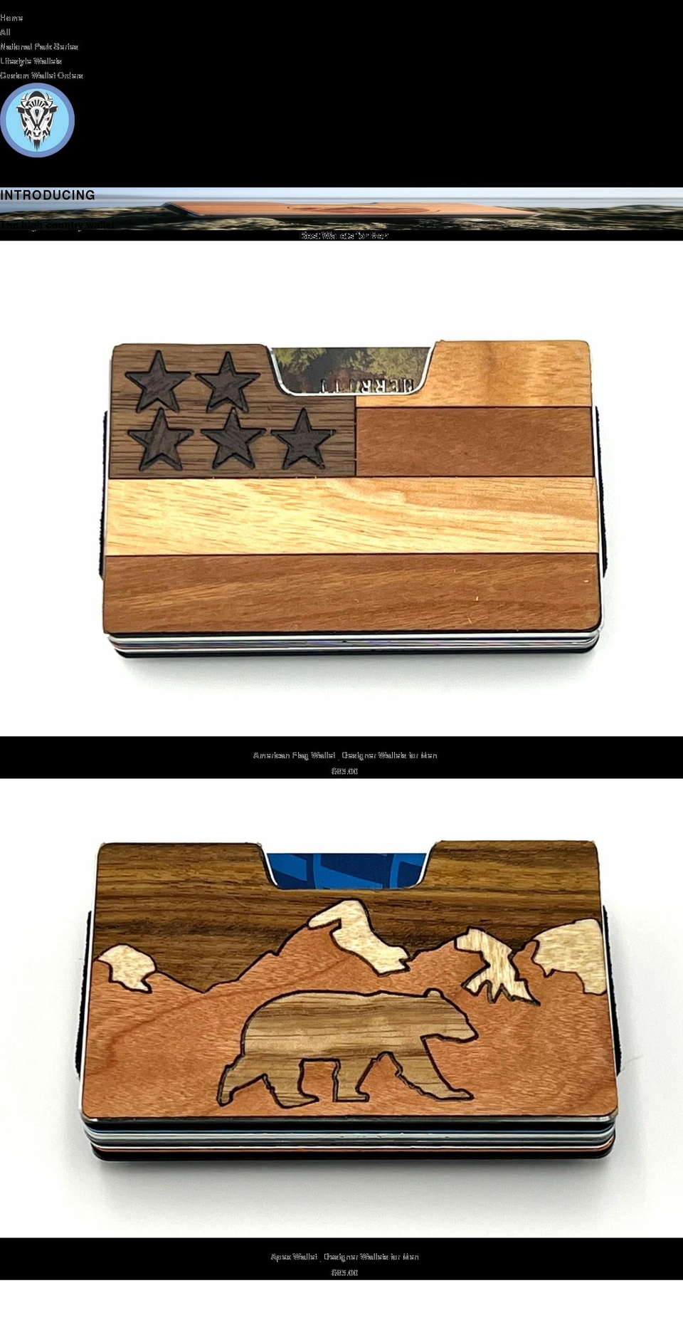 highcountrywallet.com shopify website screenshot