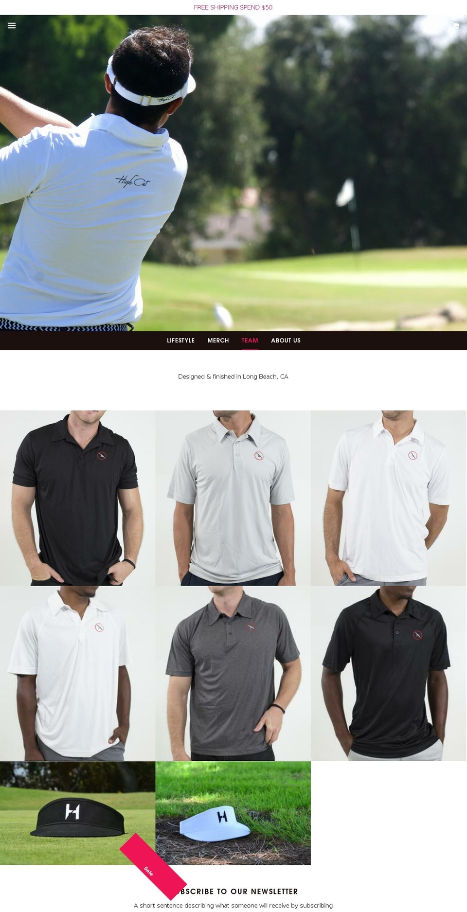 highcutgolf.com — Shopify storefront screenshot