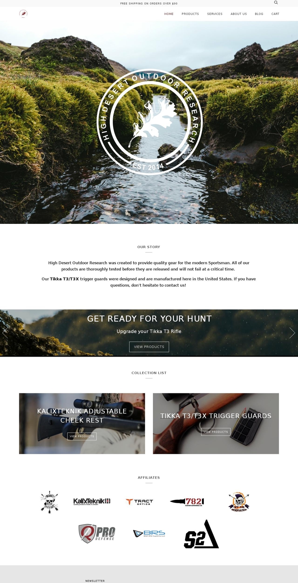 highdesertoutdoor.com — Shopify storefront screenshot