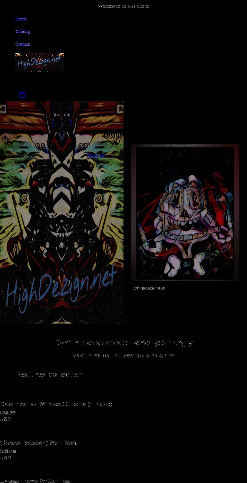 highdezign.net shopify website screenshot