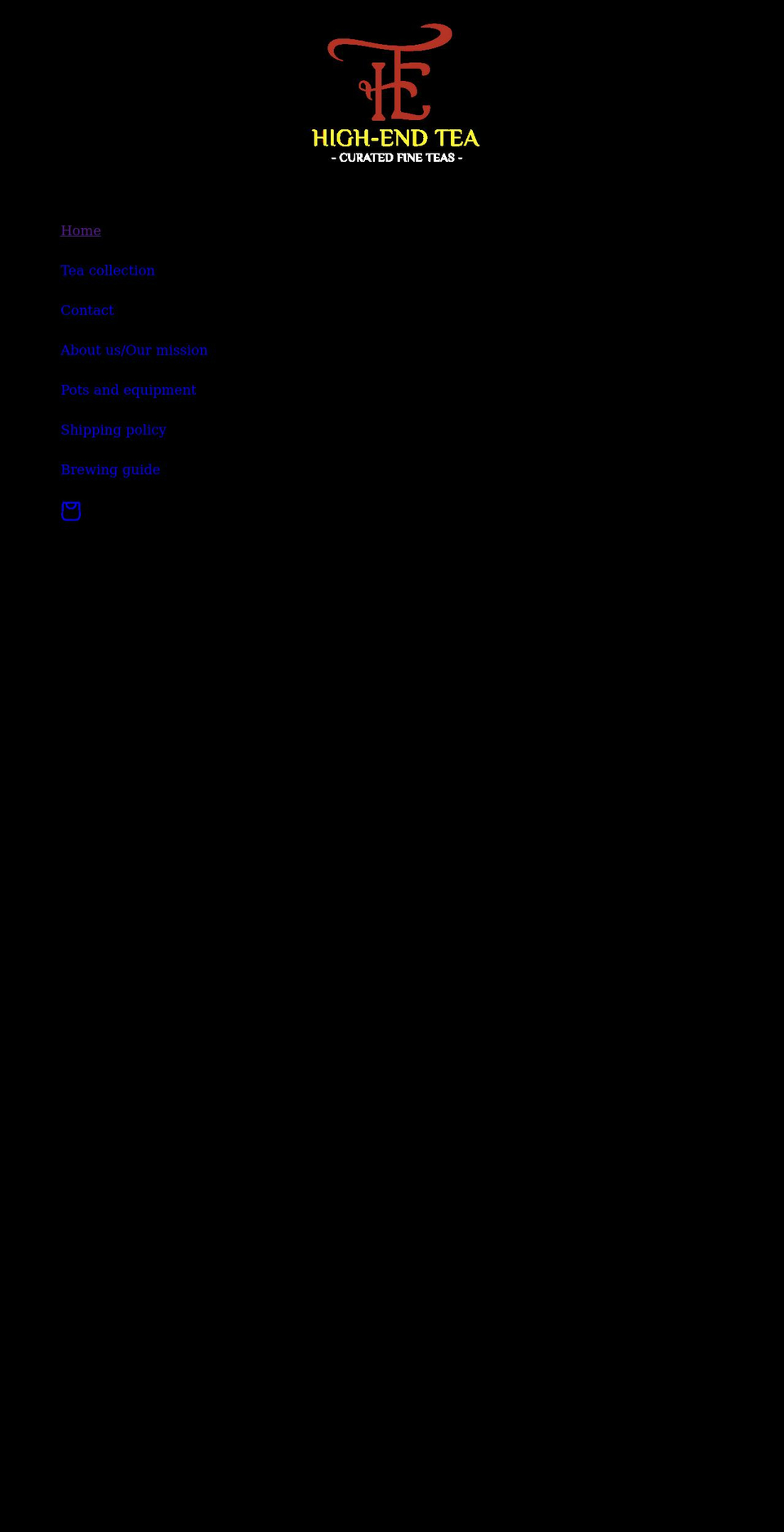 highendtea.com shopify website screenshot
