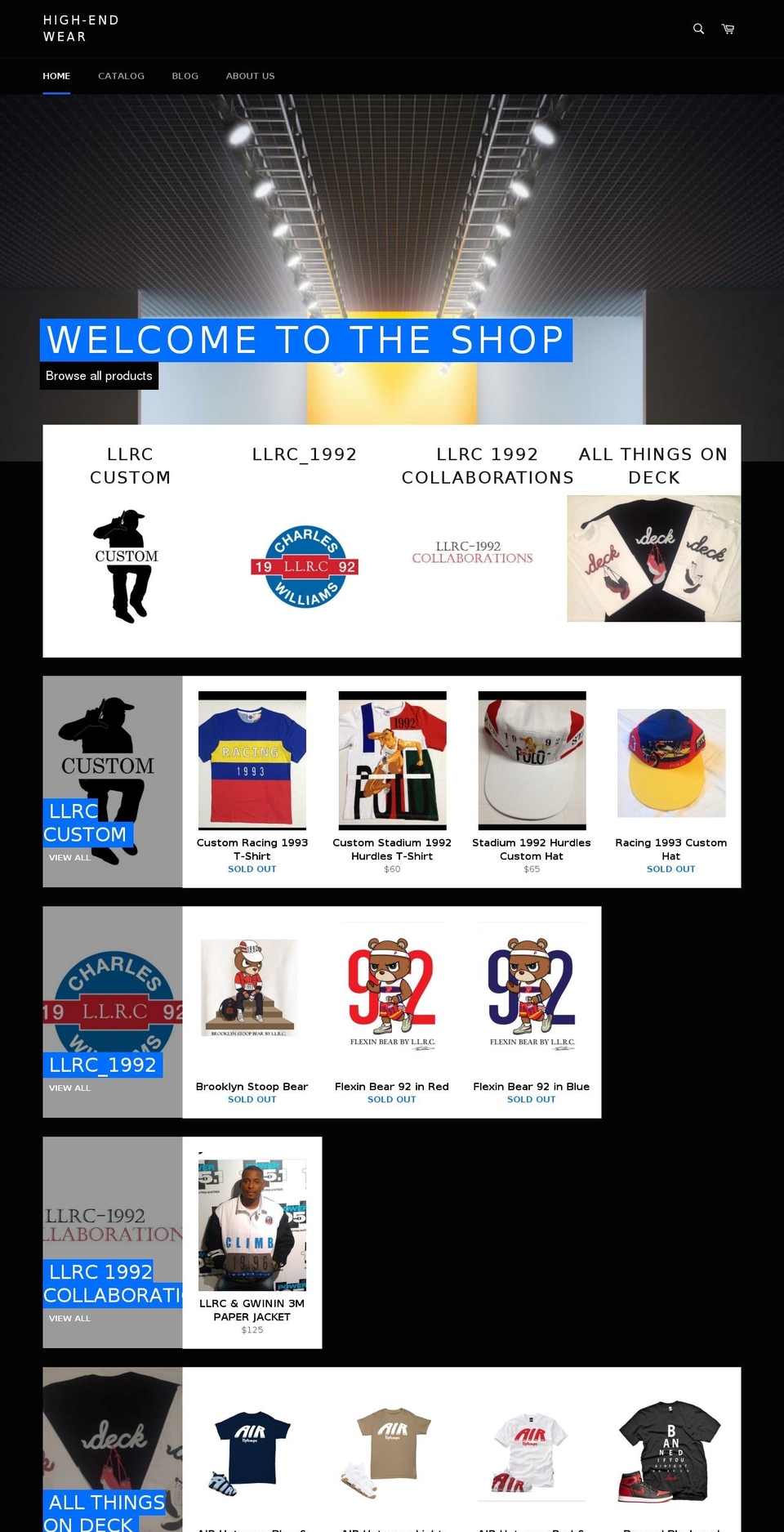 highendwear.com — Shopify storefront screenshot