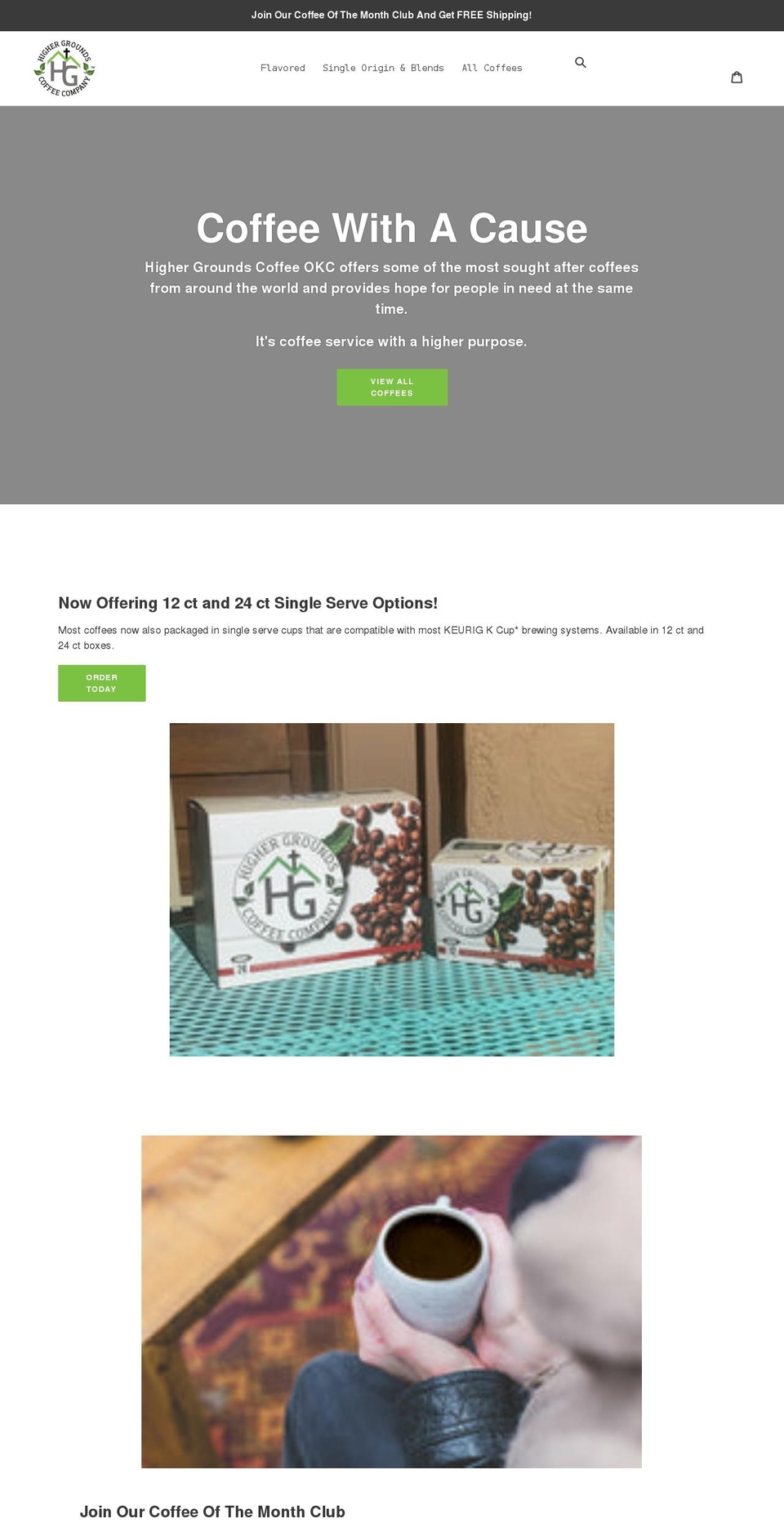 higher-grounds-okc.myshopify.com shopify website screenshot
