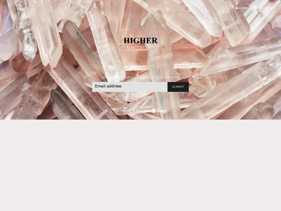 higher.world shopify website screenshot